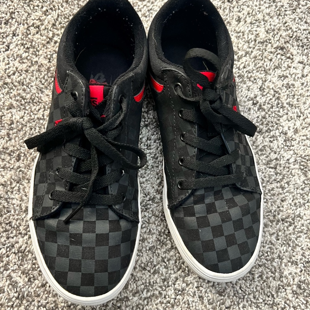 Vans youth size 5 black checkered shoes!